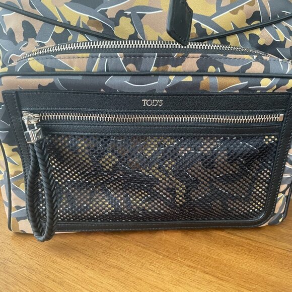 Tod's Italy Tech Zaine Easy Lacci Nylon Graphic Backpack, XDMMDDGT3L0JWJ987N - Picture 7 of 11